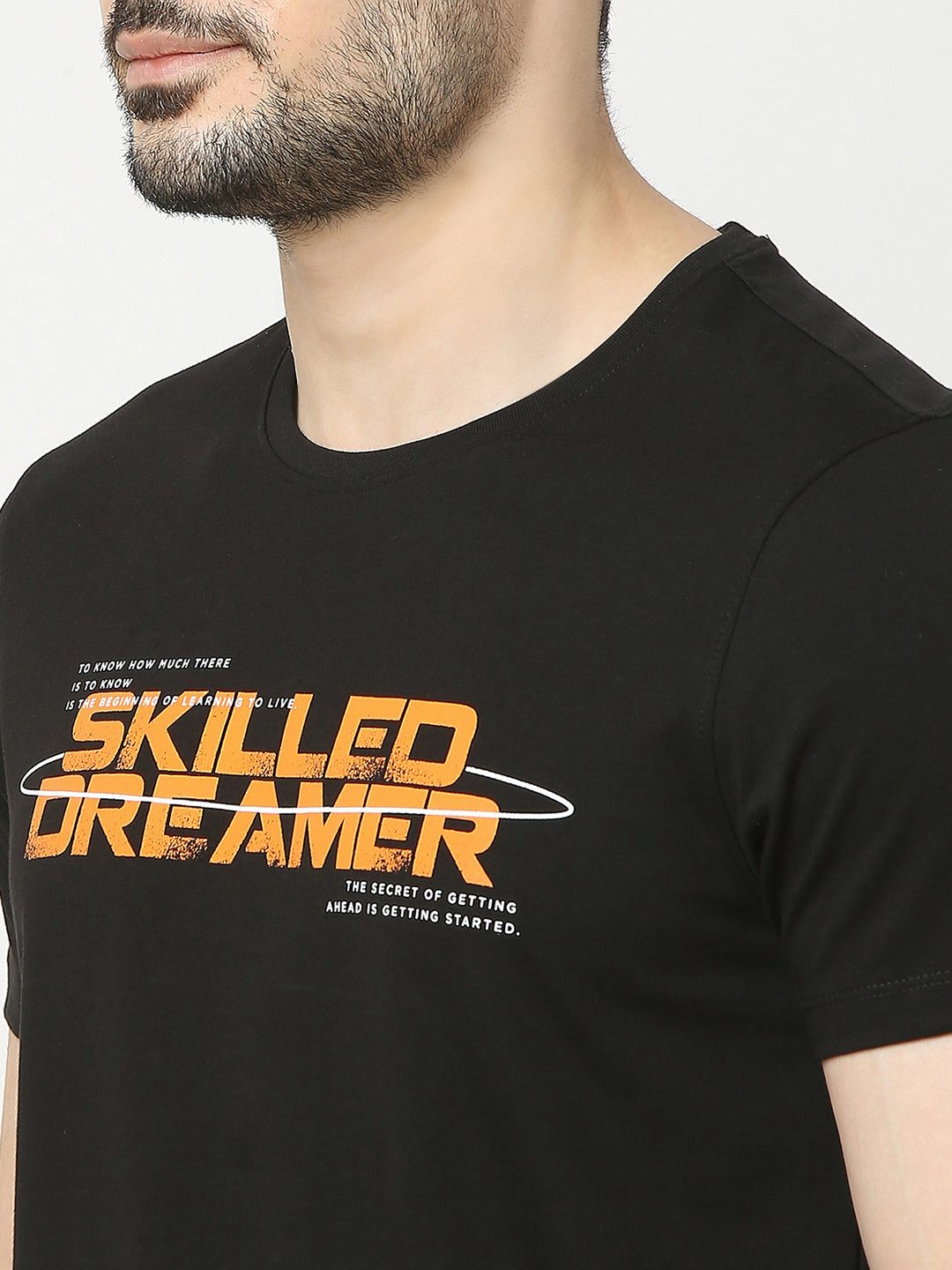Underjeans by Spykar Men Premium Black T-shirt