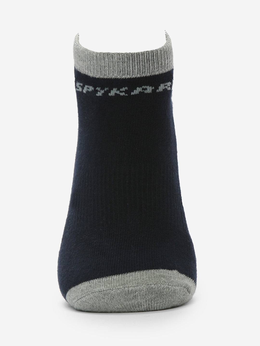 Spykar Navy Grey Solid Mens Ankle Length Socks (Pack of 2)