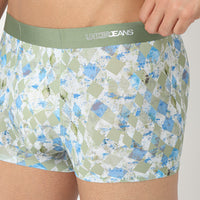 Underjeans Green Nylon Blend Trunk