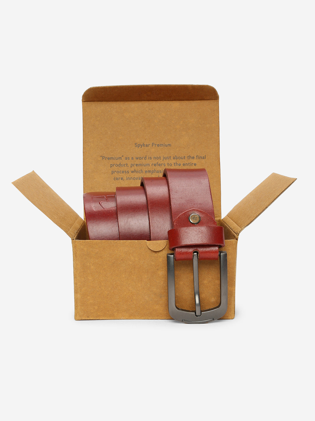 Wine Solid Mens Belt