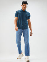 Men Shirt Green Slim Fit