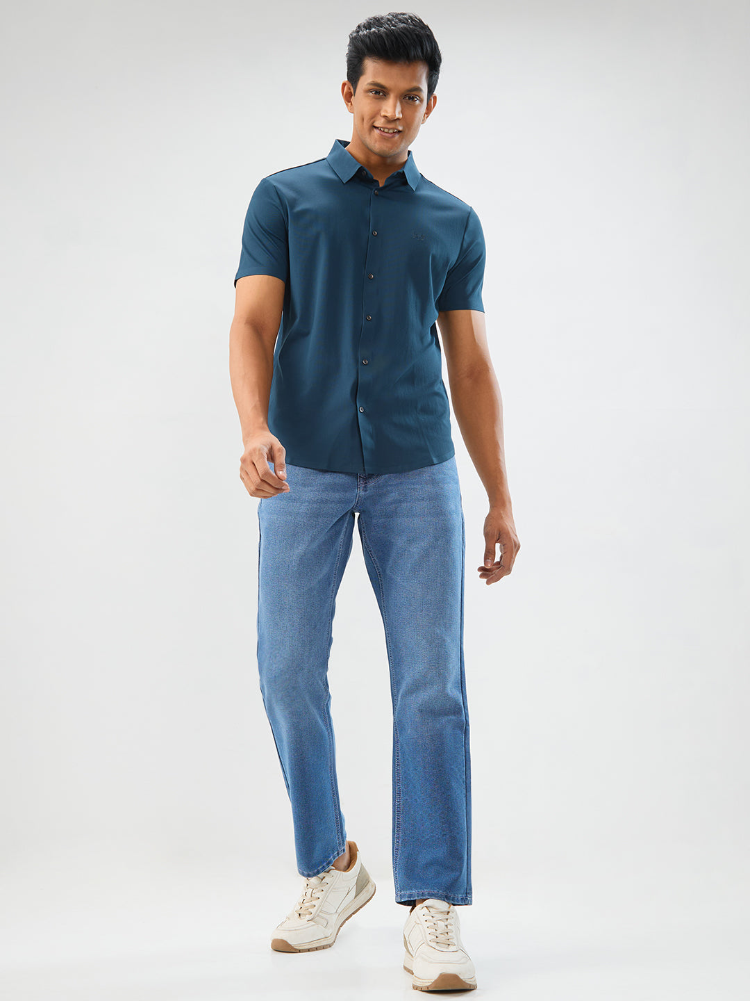 Men Shirt Green Slim Fit