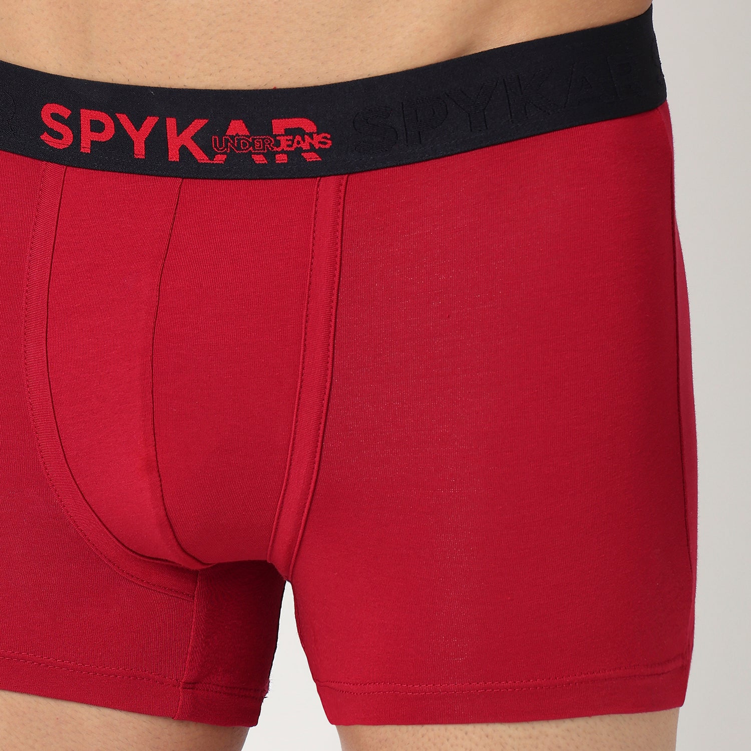 Underjeans Pack Of 3 Cotton Blend Solid Mid-Rise Trunks