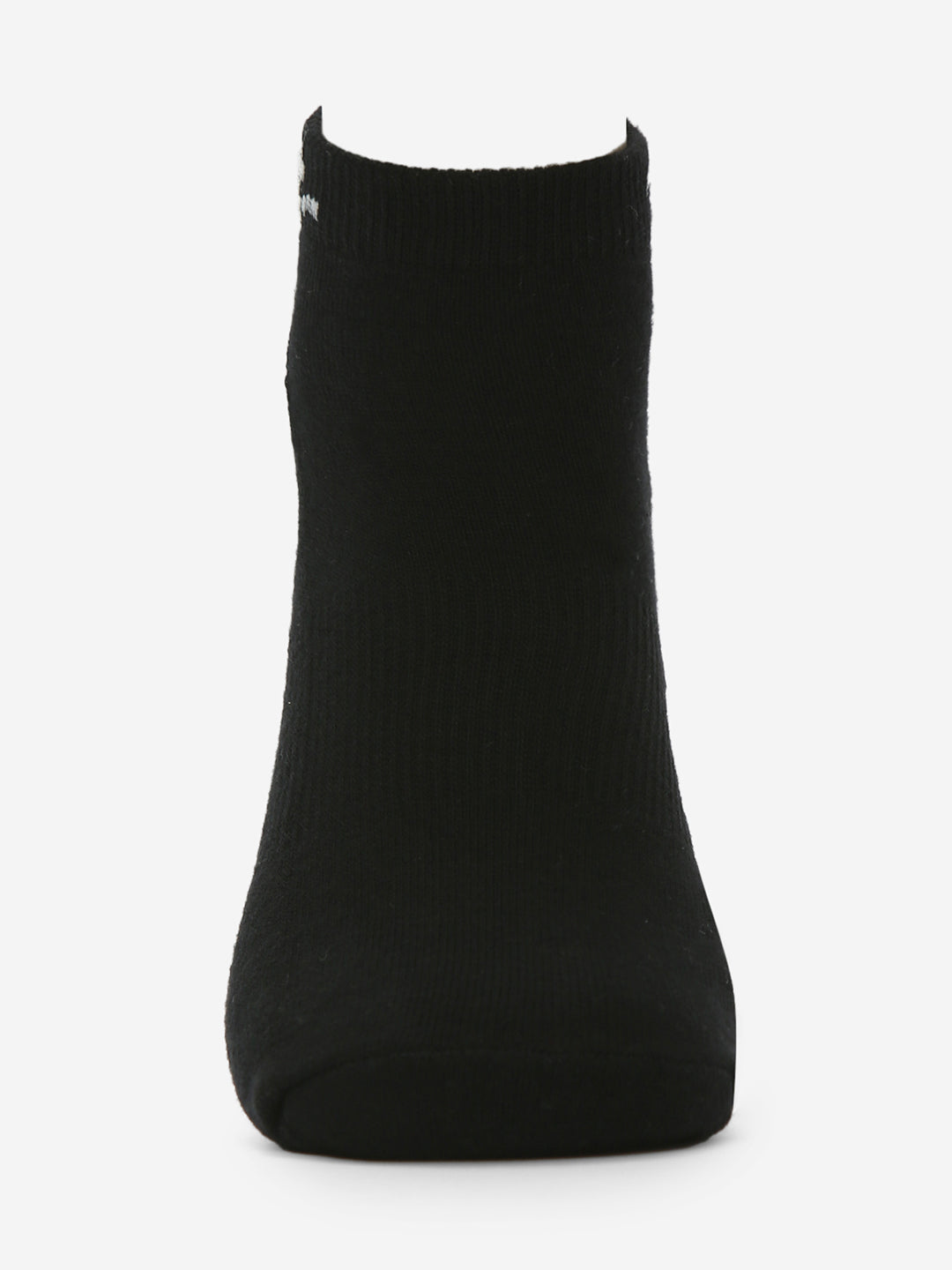 Pack Of 2 White Black Solid Mens Ankle Length Socks