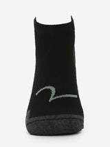 Pack Of 2 Black White Solid Mens Ankle Length Socks