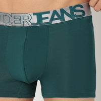 Underjeans Green Cotton Blend Trunk