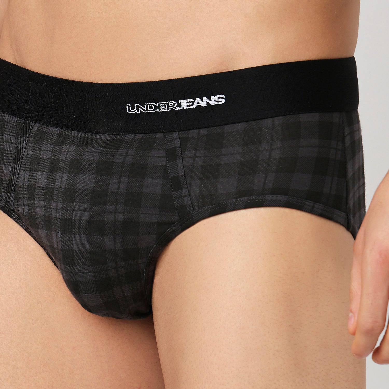 Underjeans Pack Of 3 Cotton Blend Mid-Rise Briefs