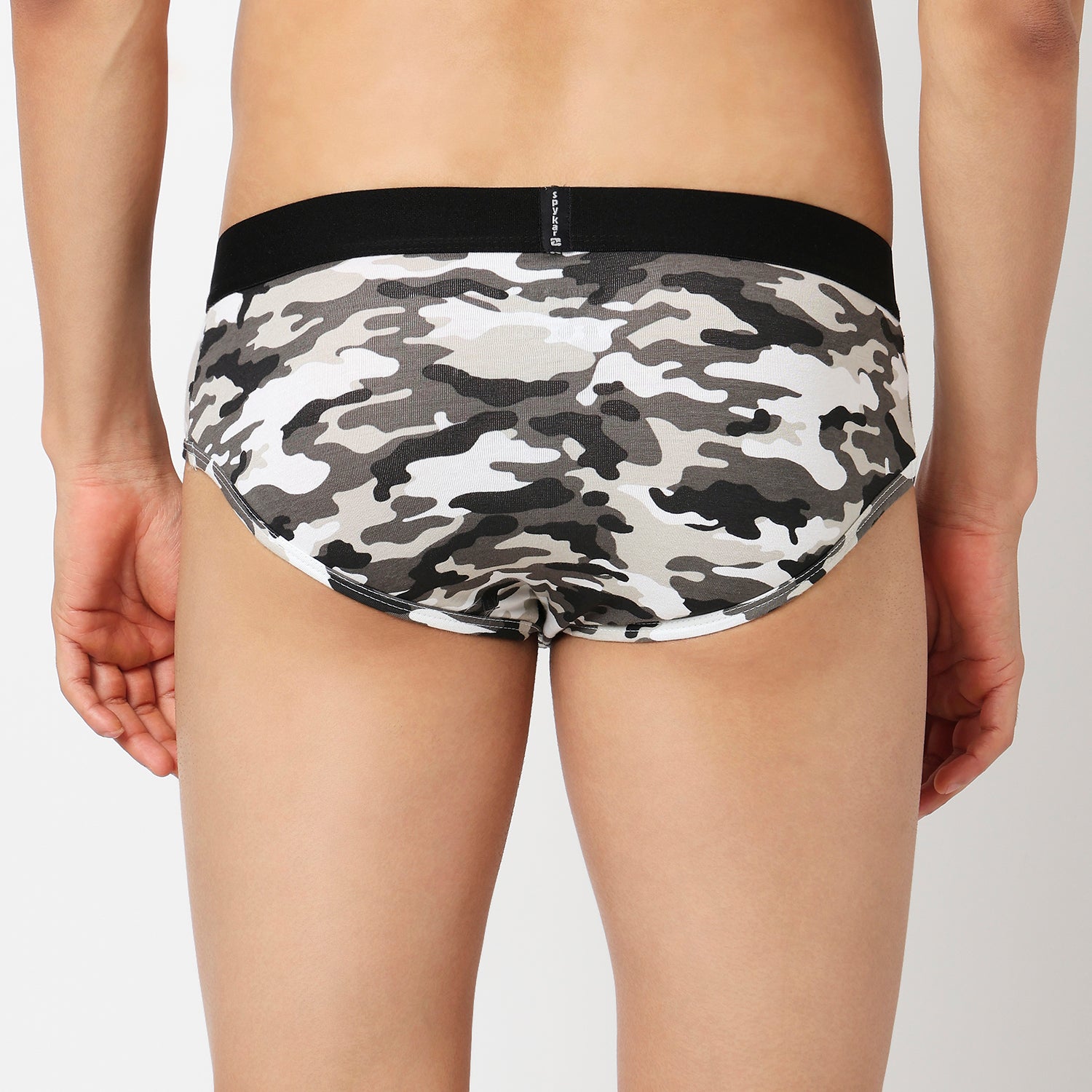 Underjeans Pack Of 2 Cotton Blend Print Mid-Rise Briefs