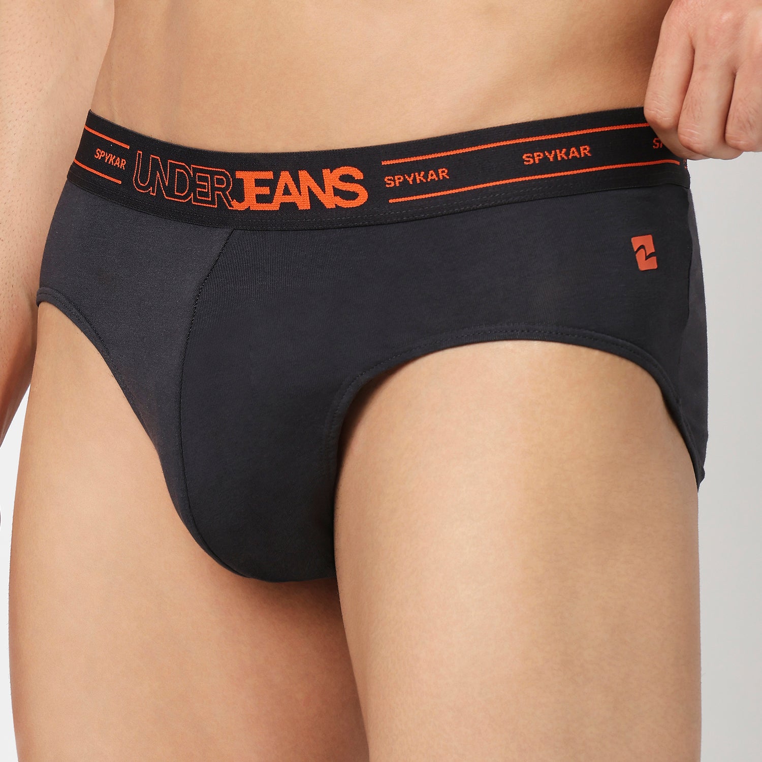 Underjeans Pack Of 2 Cotton Blend Solid Mid-Rise Briefs