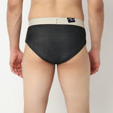 Underjeans Black Regular Fit Ultrasoft Brief