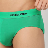 Underjeans Pack Of 2 Modal Blend Solid Mid-Rise Briefs