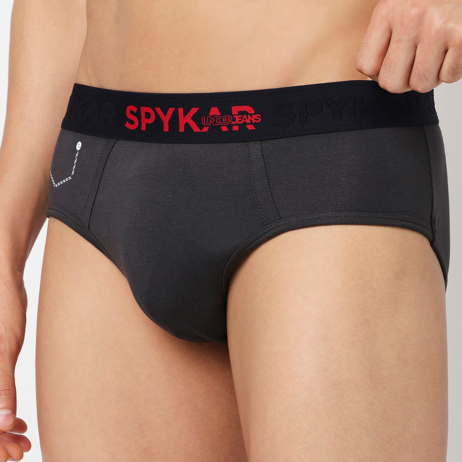 Underjeans Pack Of 2 Cotton Blend Solid Mid-Rise Briefs