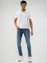 Men Diego Jeans Super Slim Fit Mid Blue Low Rise