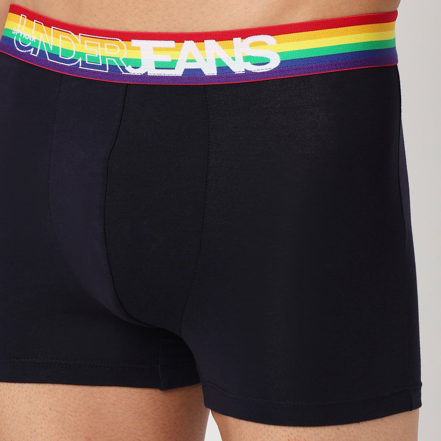 Underjeans Pack Of 2 Cotton Blend Solid Mid-Rise Trunks