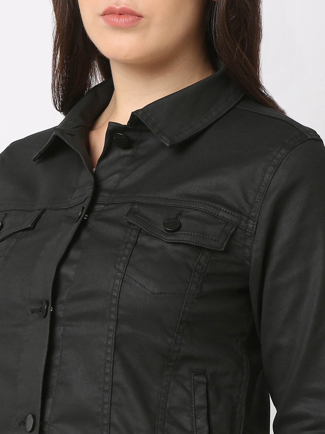 Spykar Round Neck Full Sleeves Jacket for Women