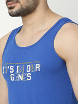 Underjeans by Spykar Men Premium Blue Fashion Vest