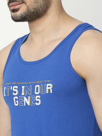 Underjeans by Spykar Men Premium Blue Fashion Vest