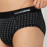 Underjeans Pack Of 2 Cotton Blend Print Mid-Rise Briefs