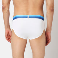 Underjeans Pack Of 2 Cotton Blend Solid Mid-Rise Briefs