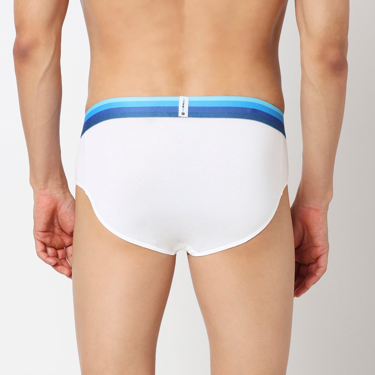 Underjeans Pack Of 2 Cotton Blend Solid Mid-Rise Briefs