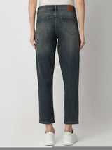 Women Amora Jeans Mom Fit Blue Mid Rise
