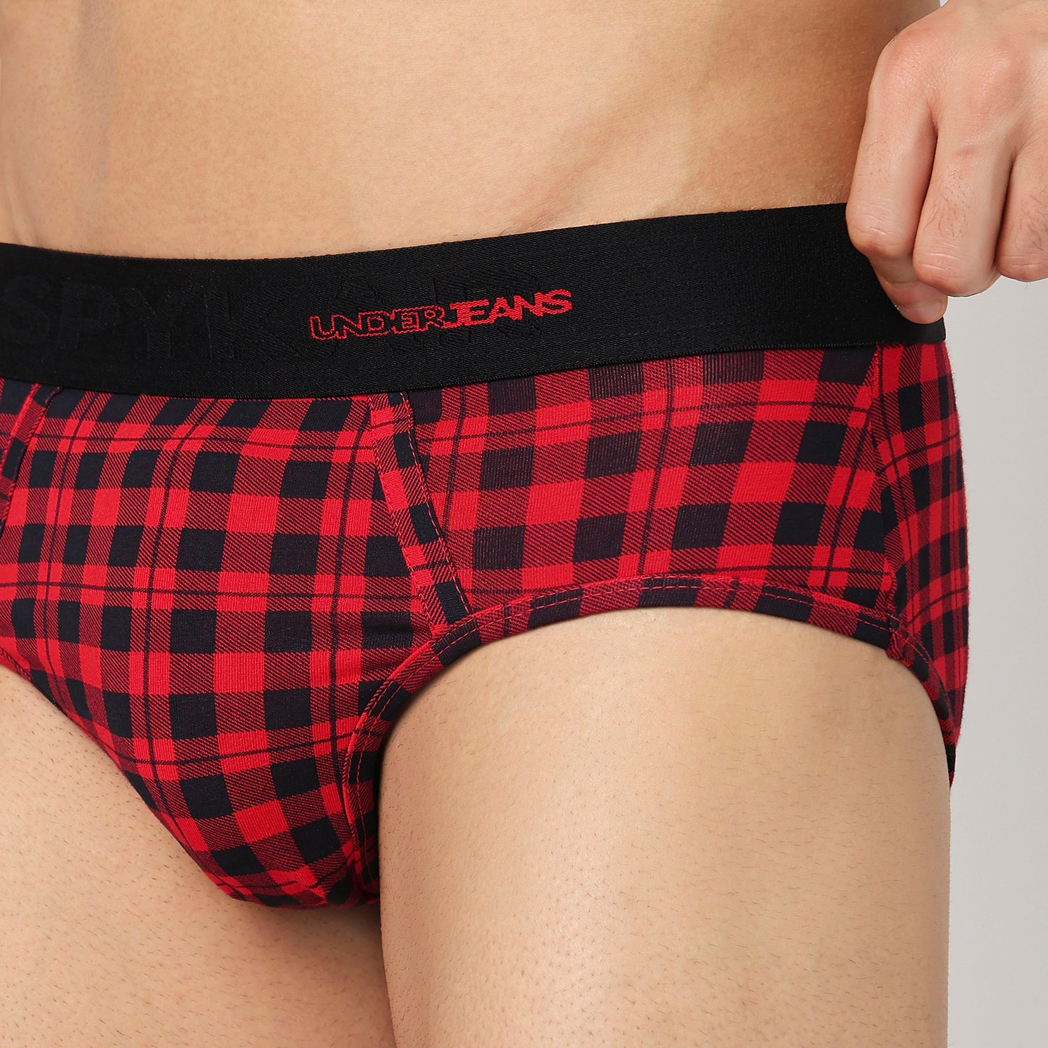Underjeans Pack Of 3 Cotton Blend Mid-Rise Briefs