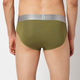 Underjeans Olive Cotton Blend Brief
