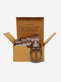 Tan Solid Mens Belt