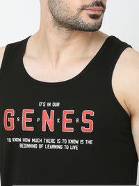 Underjeans by Spykar Men Premium Black Fashion Vest