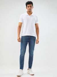 Men Kano Jeans Slim Fit Dark Blue Mid Rise