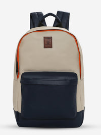 Unisex Navy Blue Polyester Backpack