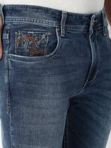 Men Jeans Comfort Fit Blue Mid Rise
