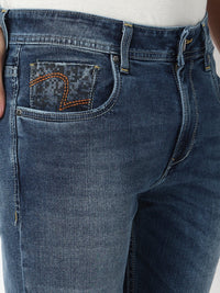 Men Jeans Comfort Fit Blue Mid Rise