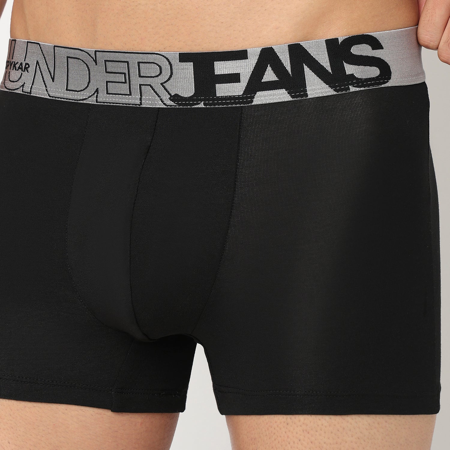 Underjeans Pack Of 2 Cotton Blend Solid Mid-Rise Trunks