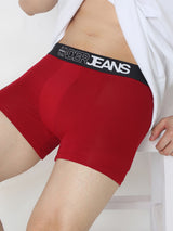 Underjeans Pack Of 2 Black & Maroon Trunk