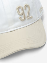 Men White Beige Solid Cap