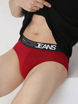 Underjeans Black & Maroon Brief