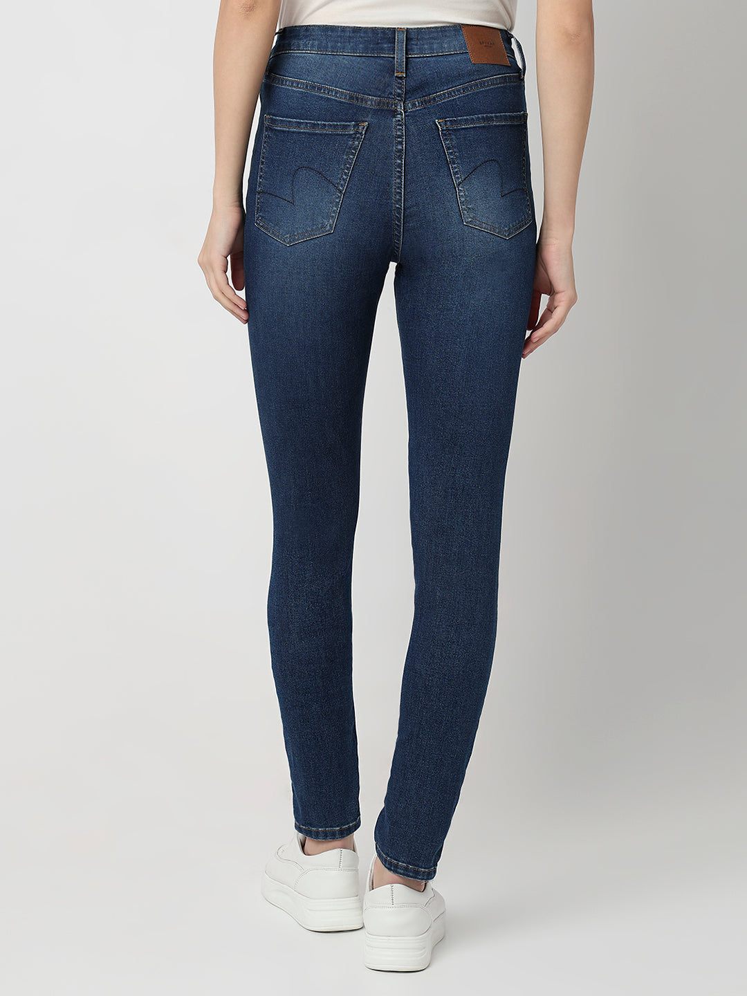 Women Alexa Jeans Super Skinny Fit Dark Blue High Rise