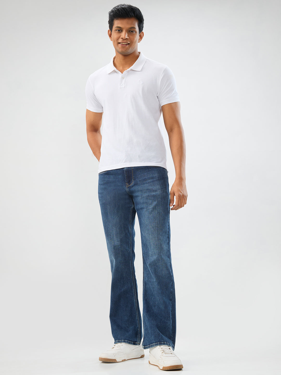Men Rafter Jeans Boot Cut Fit Blue Mid Rise
