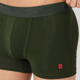 Underjeans Pack Of 3 Cotton Blend Solid Mid-Rise Trunks