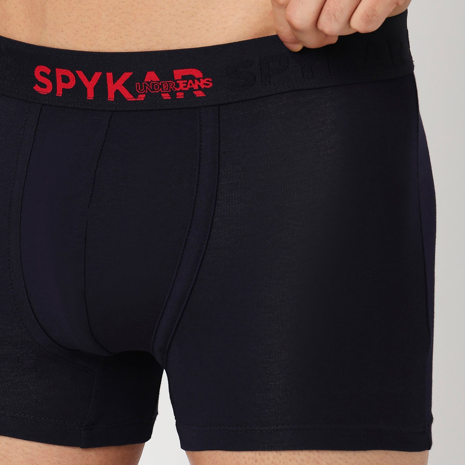 Underjeans Pack Of 2 Cotton Blend Solid Mid-Rise Trunks