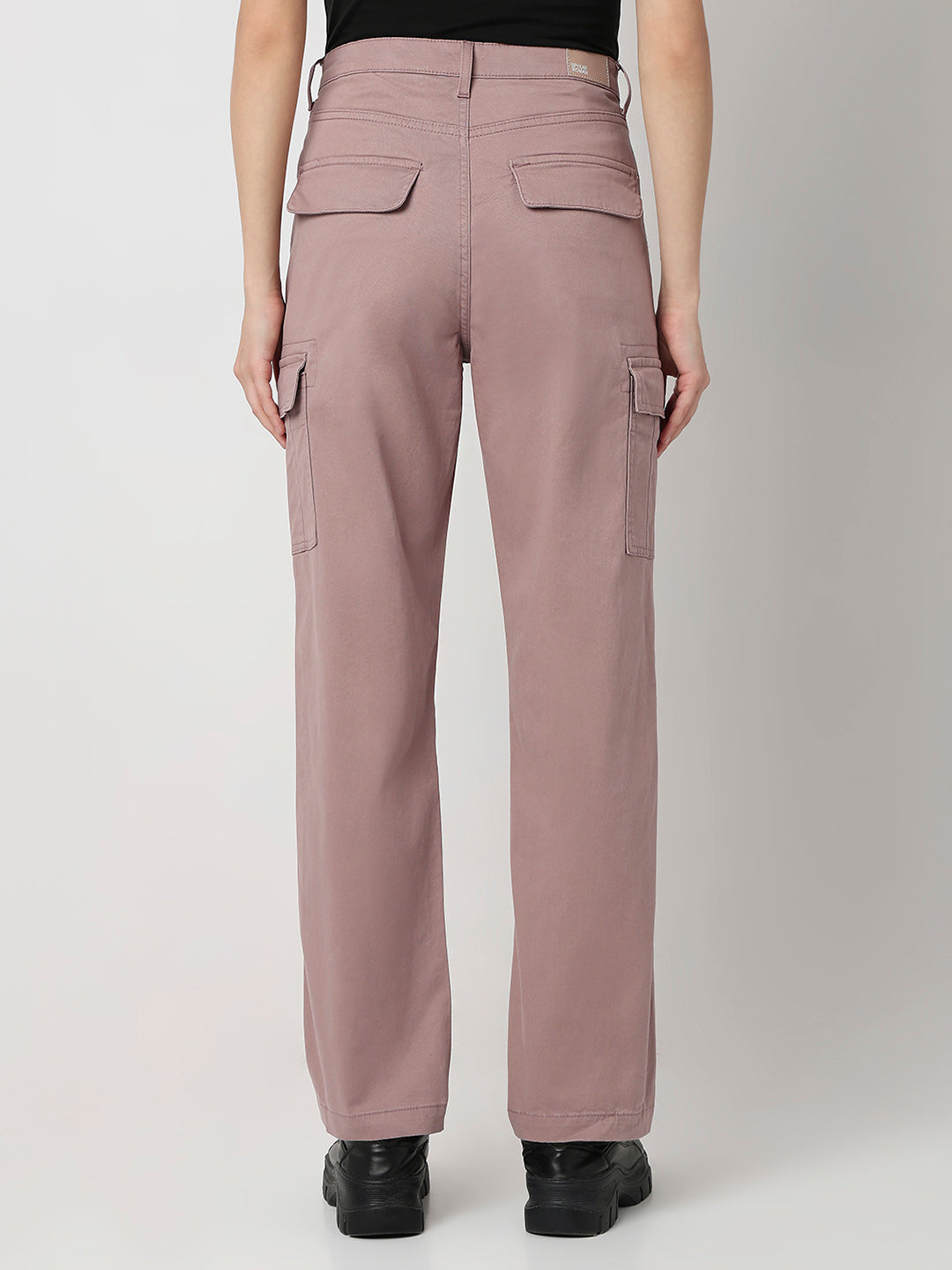 Spykar Dusty Pink High Rise Straight Fit Casual Jeans For Women
