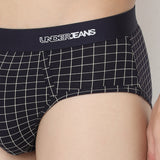 Underjeans Navy Check Ultrasoft Brief