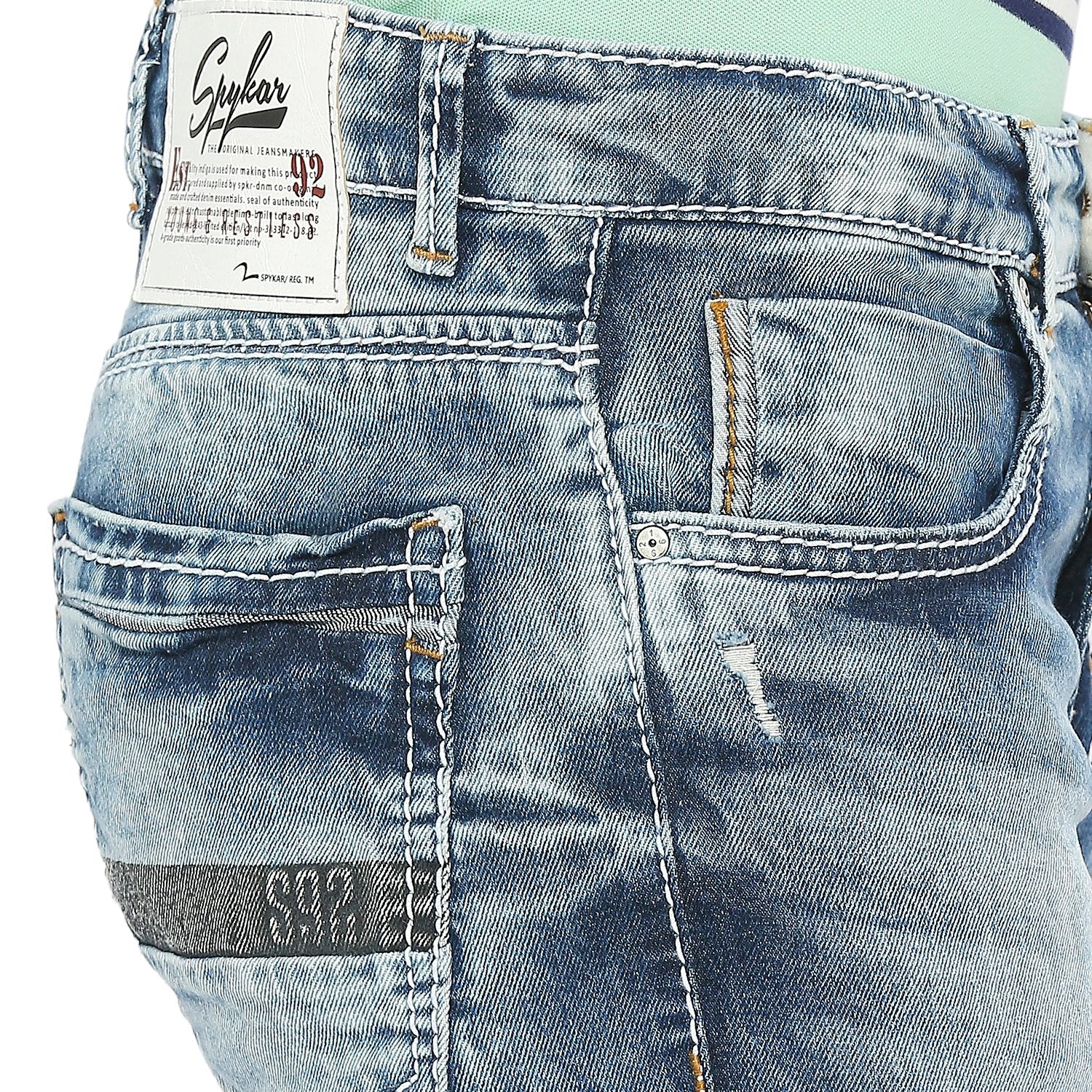 Men Rover Jeans Regular Fit Mid Blue Mid Rise