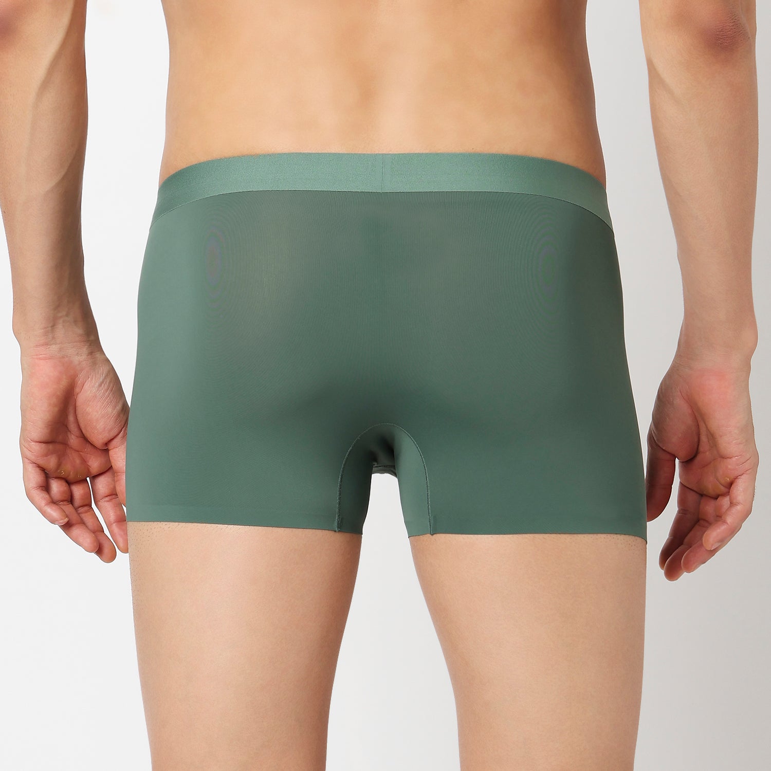 Underjeans Green Nylon Blend Trunk
