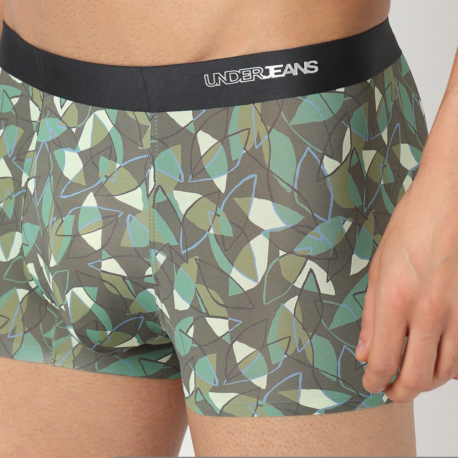 Underjeans Olive Nylon Blend Trunk