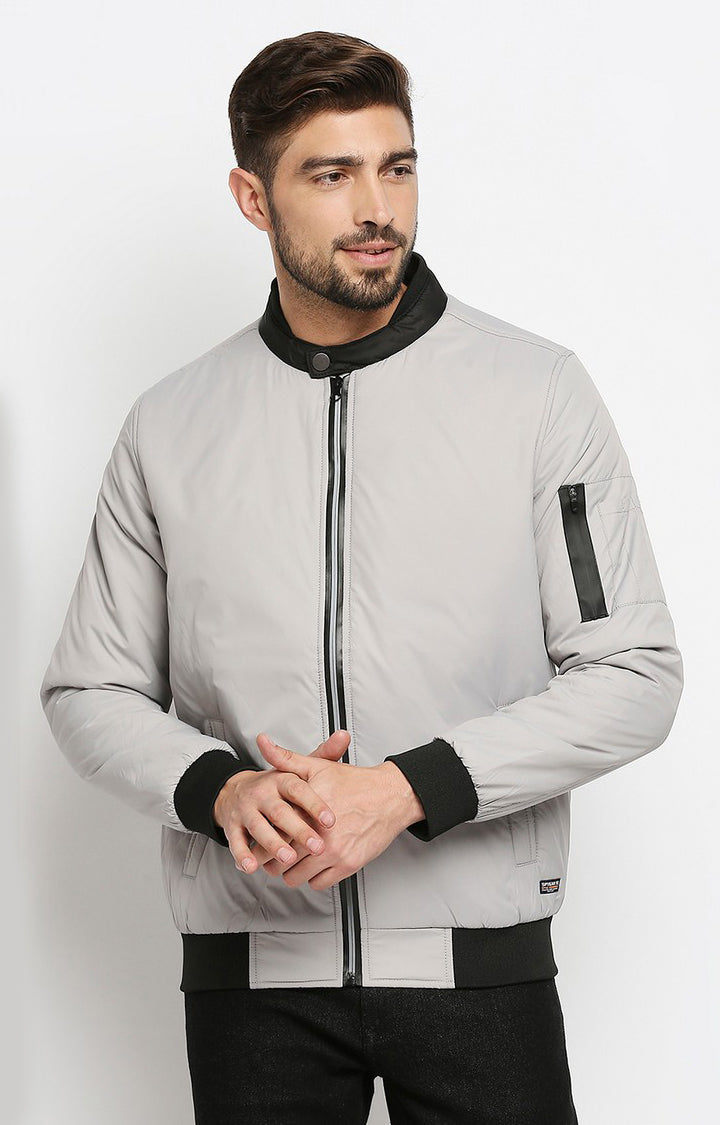 Spykar Grey Polyester Men Jacket