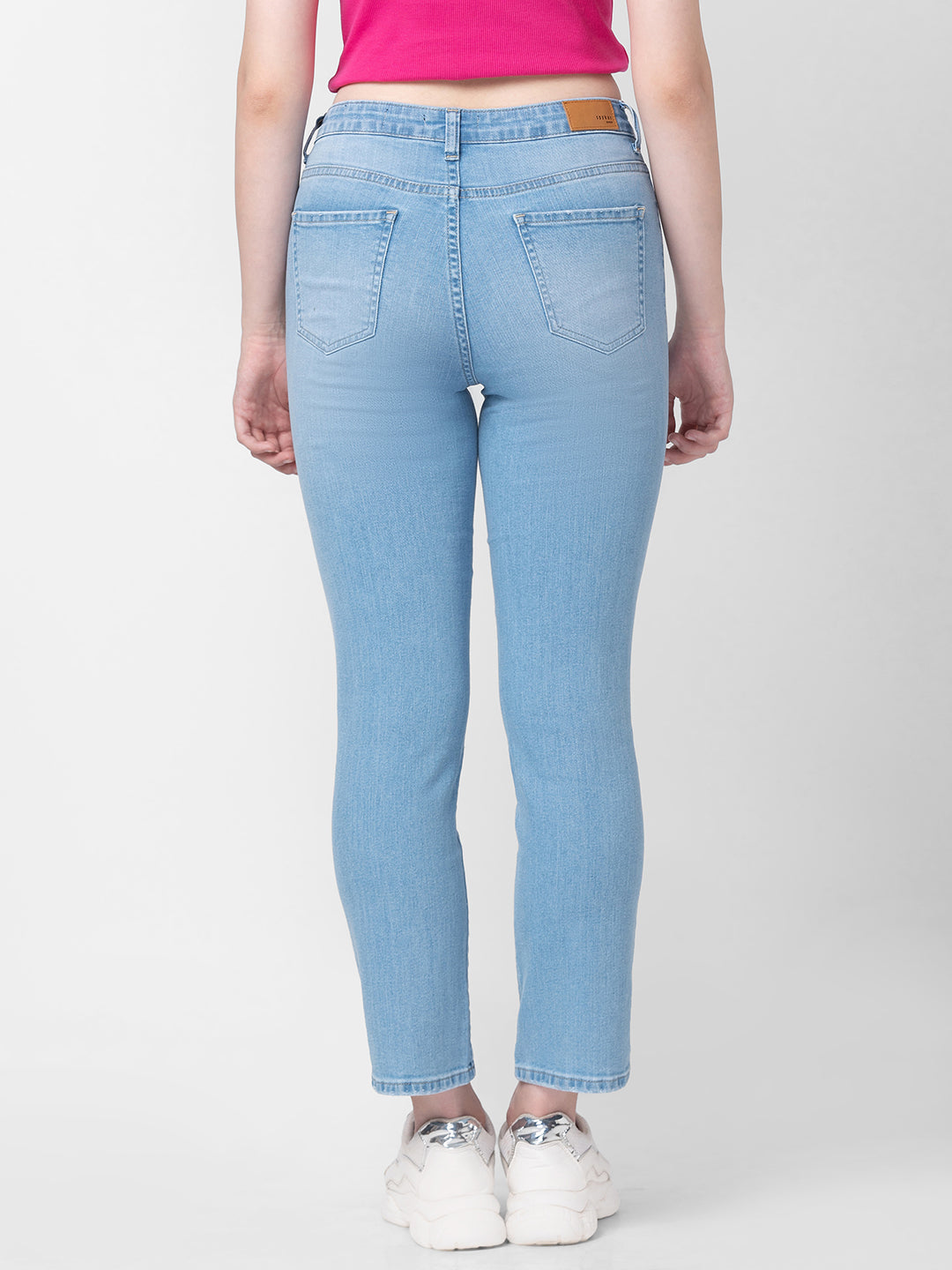 Women Emma Jeans Slim Fit Light Blue Mid Rise