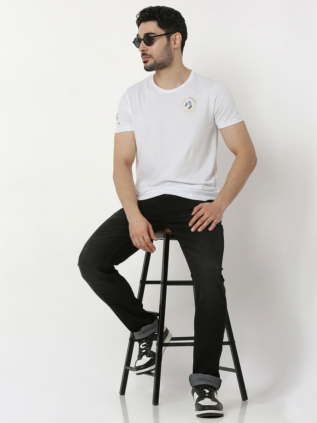 Underjeans by Spykar Men Premium White T-shirt