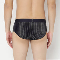 Underjeans Navy Check Ultrasoft Brief